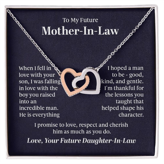 Interlocking Hearts Necklace - For Future Mother-in-Law