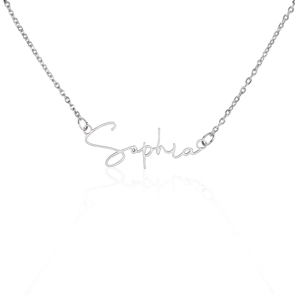 Signature Name Necklace - For Mother-in-Law