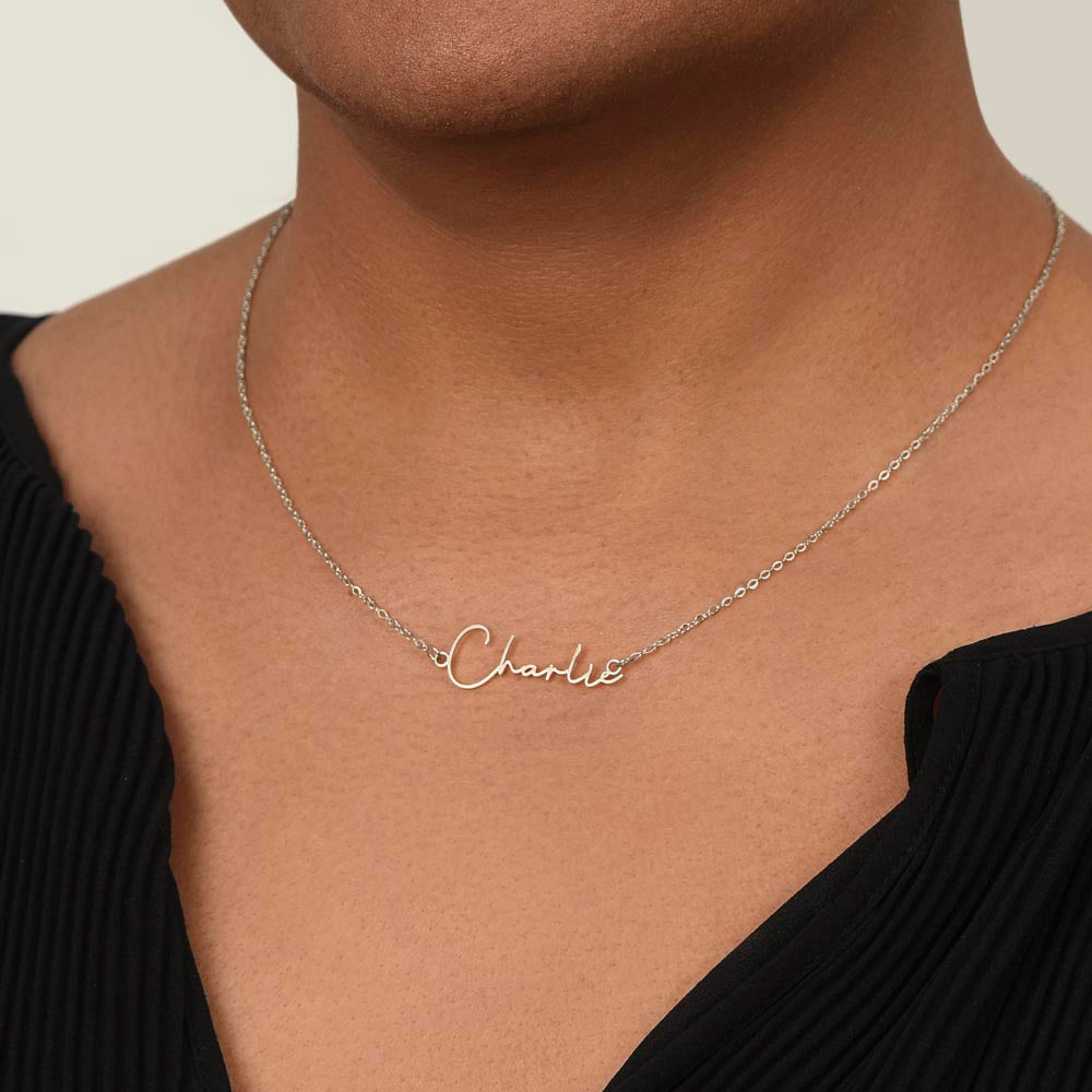 Signature Name Necklace - For Mother-in-Law