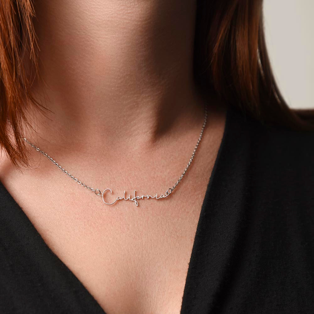 Signature Name Necklace - For Mother-in-Law