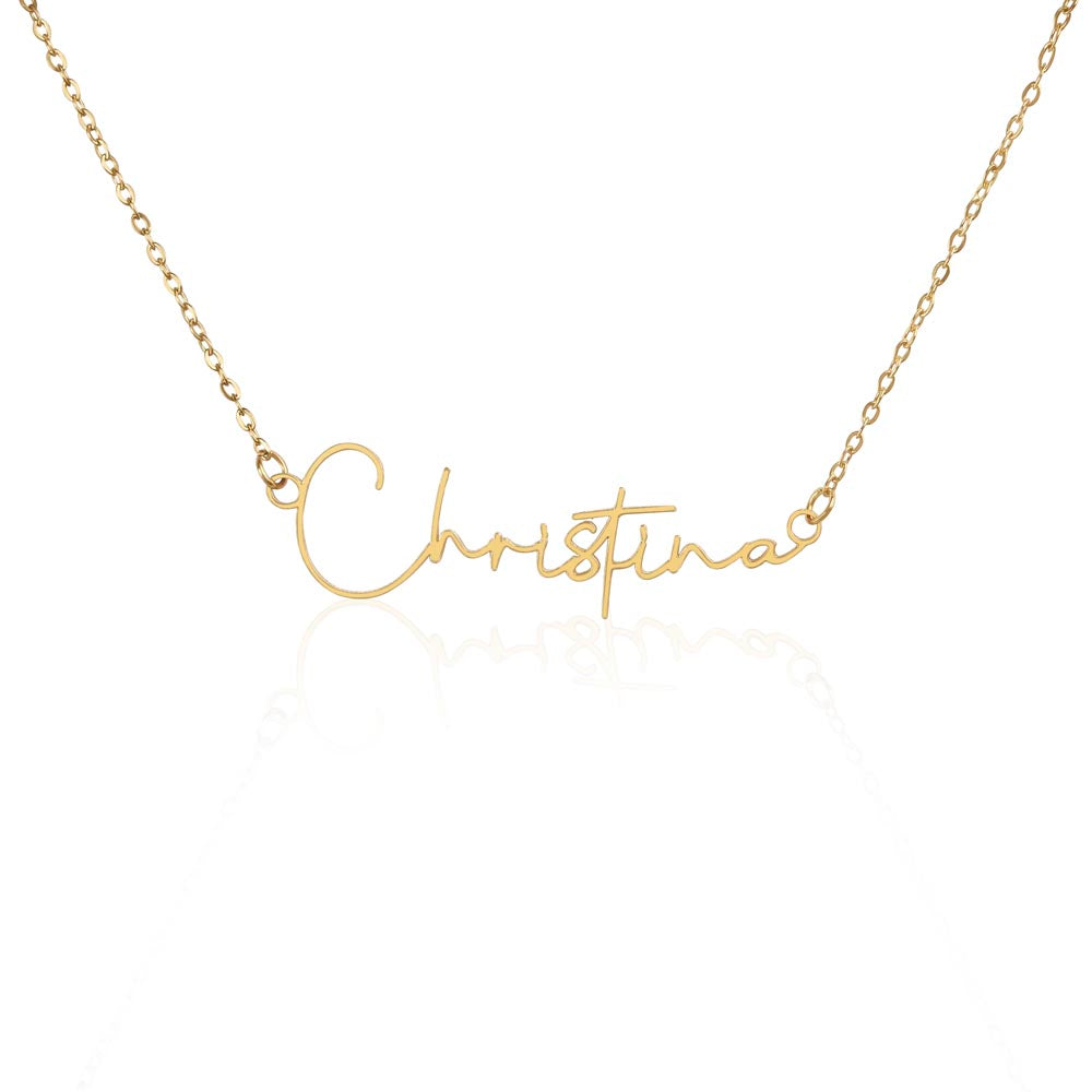 Signature Name Necklace - For Mother-in-Law