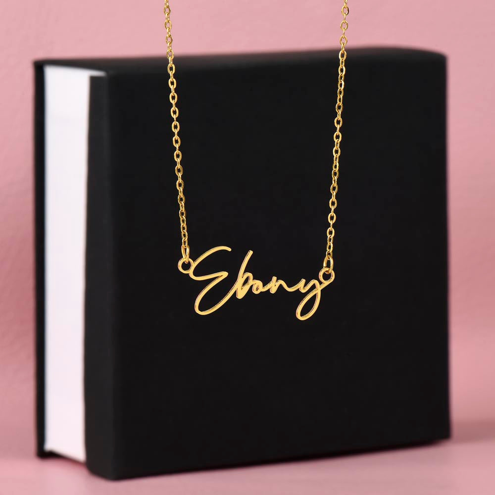 Signature Name Necklace - For Mother-in-Law