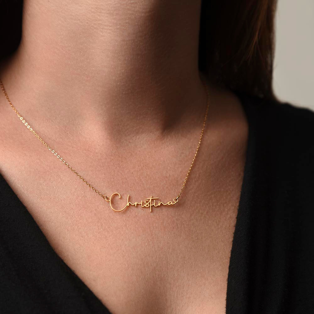 Signature Name Necklace - For Mother-in-Law